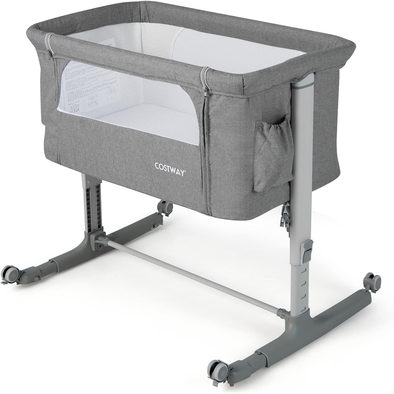 Berceau Bébé 3 En 1 Sinbide - Lit Réglable, 4 Roues, Moustiquaire, Convertible En Poussette Et Lit D'appoint - 3