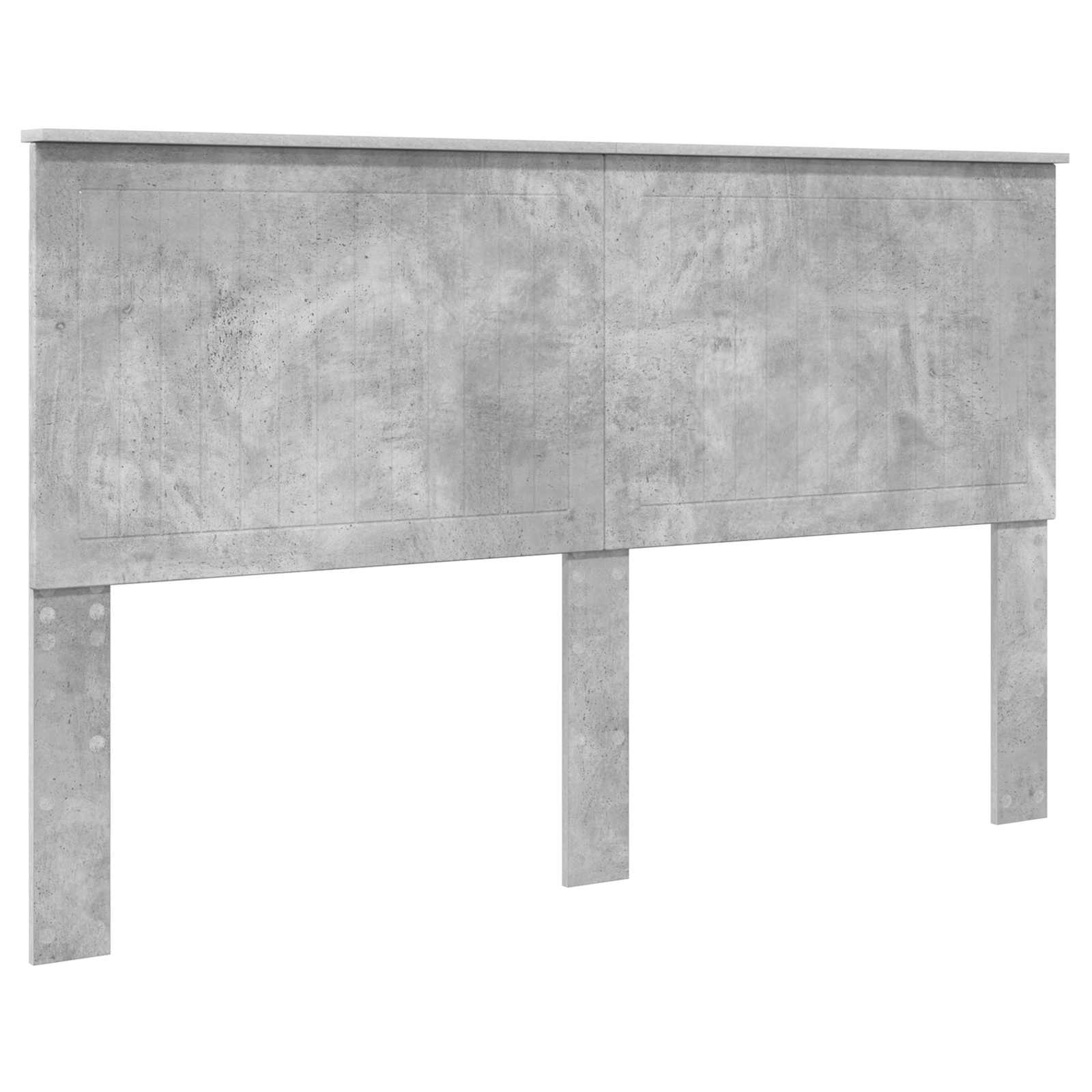 Cadre de lit gris béton 160 x 200 cm panneau de bois - 7