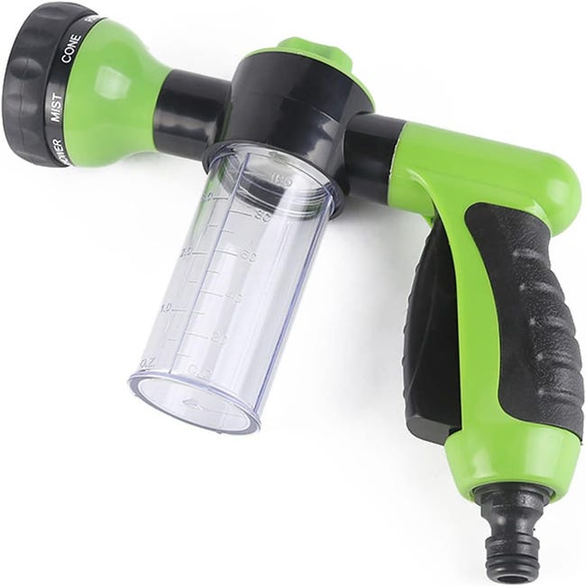 Pistola Irrigazione Giardino AROMUJOY 47cm Con 8 Getti Regolabili – Ideale Per Annaffiare, Lavare Auto E Bagnare Gli Animali – Include Raccordi
