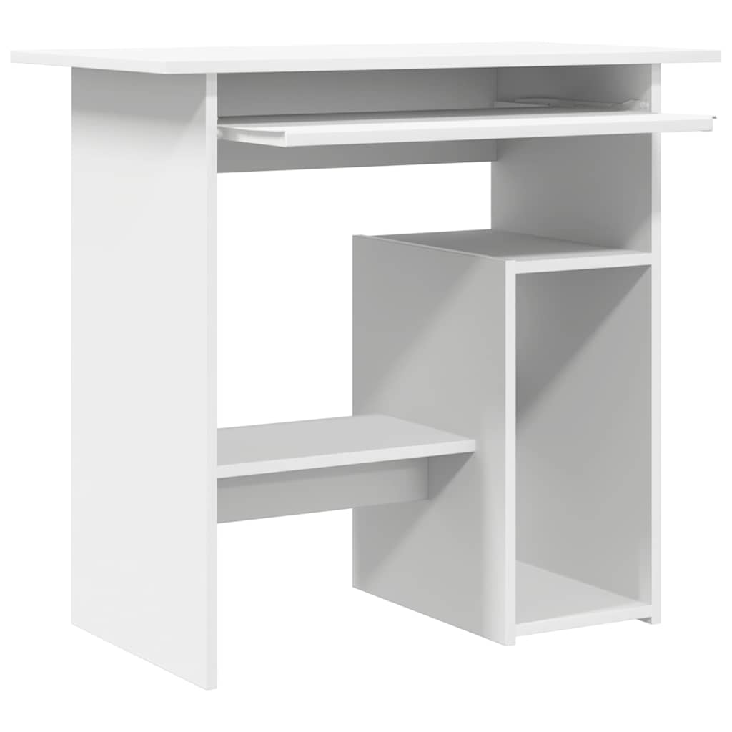 Bureau en contreplaqué blanc 80x45x74 cm - COMFORTXL - 7