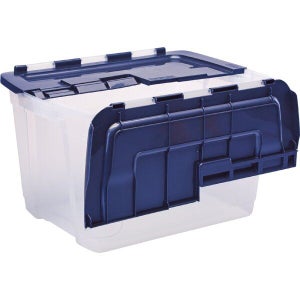 Rotho Agilo Boîte De Rangement 55L Transparent A3 - Empilable Avec AppMyBox Pour Cave, Grenier Et Maison