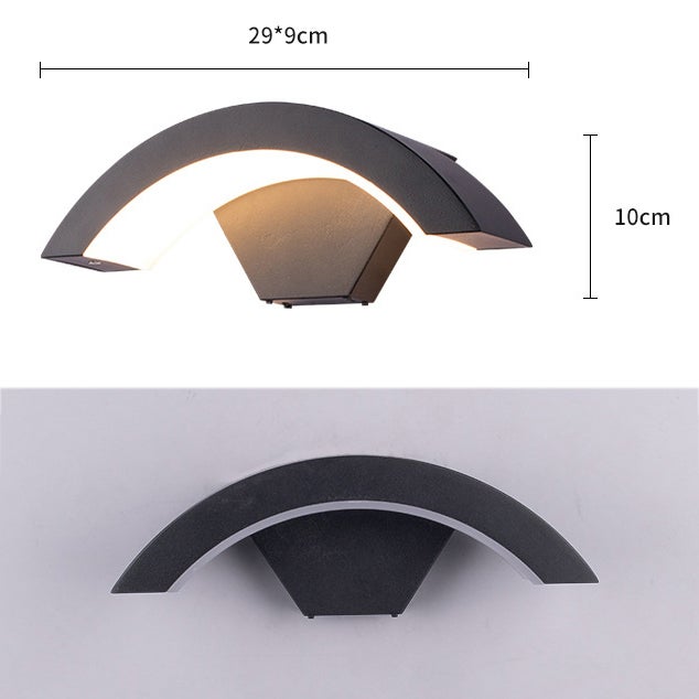 Paquet de 2 appliques murales LED d'extérieur, lampes murales modernes 24W, lumières décoratives d'intérieur LED, étanche IP65, blanc chaud 3000K - 3