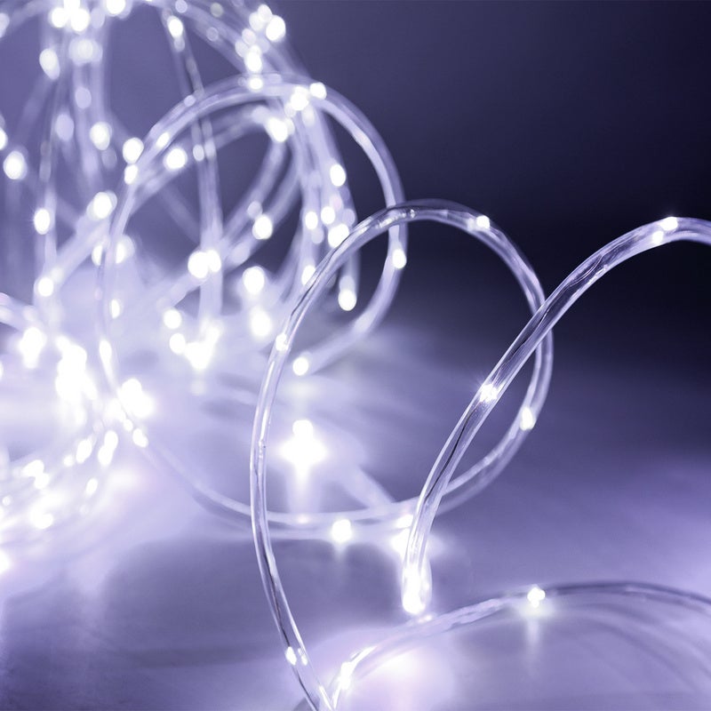 Guirlande Tube lumineux LED 30m - 8 jeux de lumière -LED Tuyau Bande IP65,Blanc Froid - 5