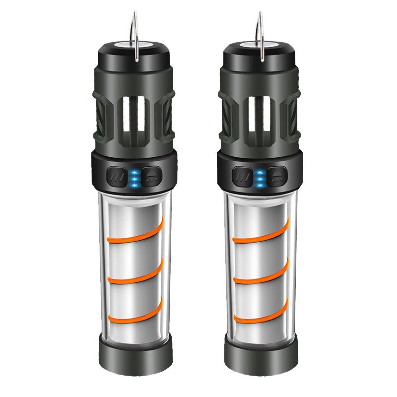 2 sztuki przenośnej lampy na komary na zewnątrz, do campingu, lampa na komary ładowana przez TYPE-C