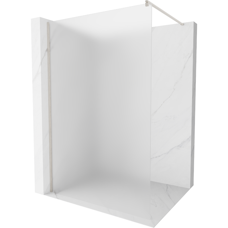 Mexen Kioto ścianka prysznicowa Walk-in 70 x 200 cm, szron 8 mm, nikiel szczotkowany - 800-070-101-97-30