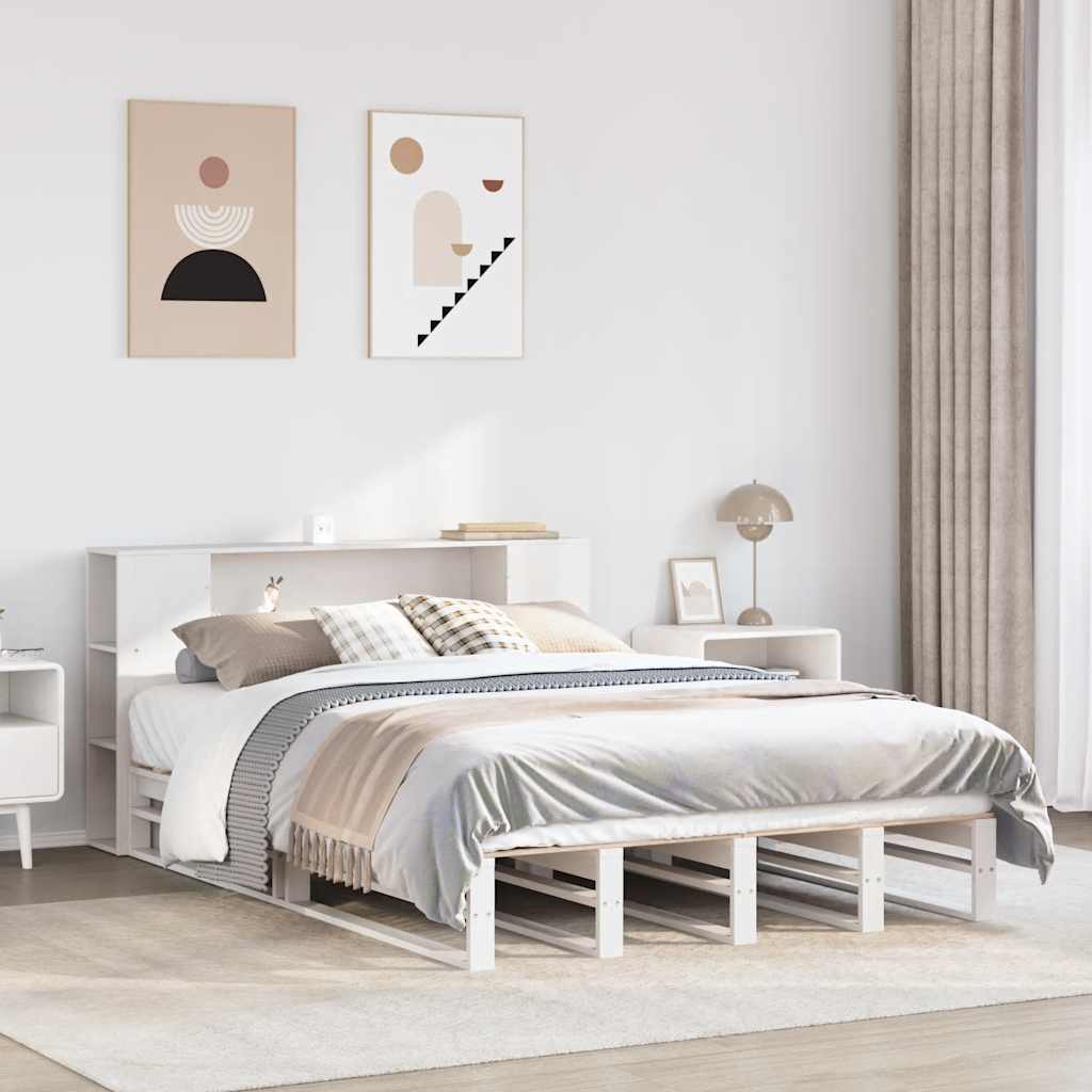 Łóżko drewniane rama łóżka sofa biała do sypialni pokoju 140x200 cm