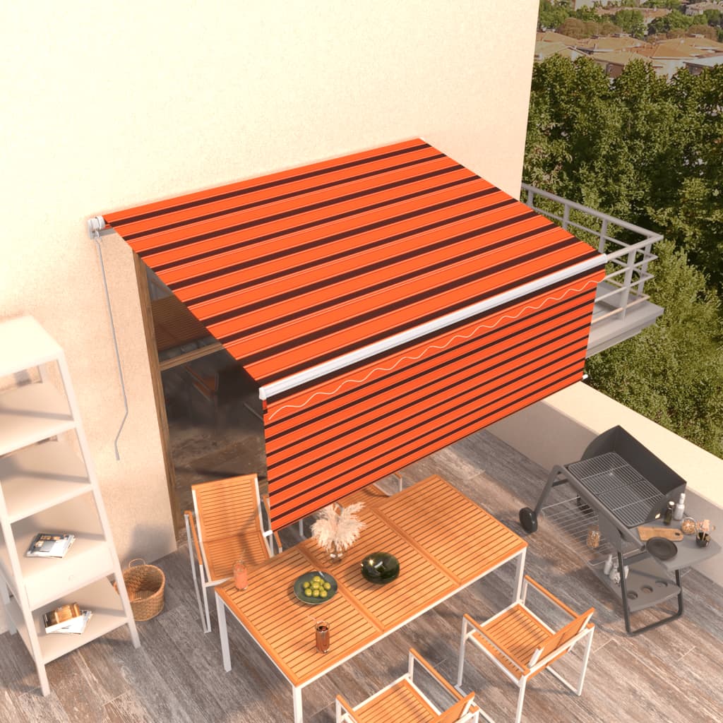 The Living Store - Auvent rétractable manuel avec store 3,5x2,5 m ...