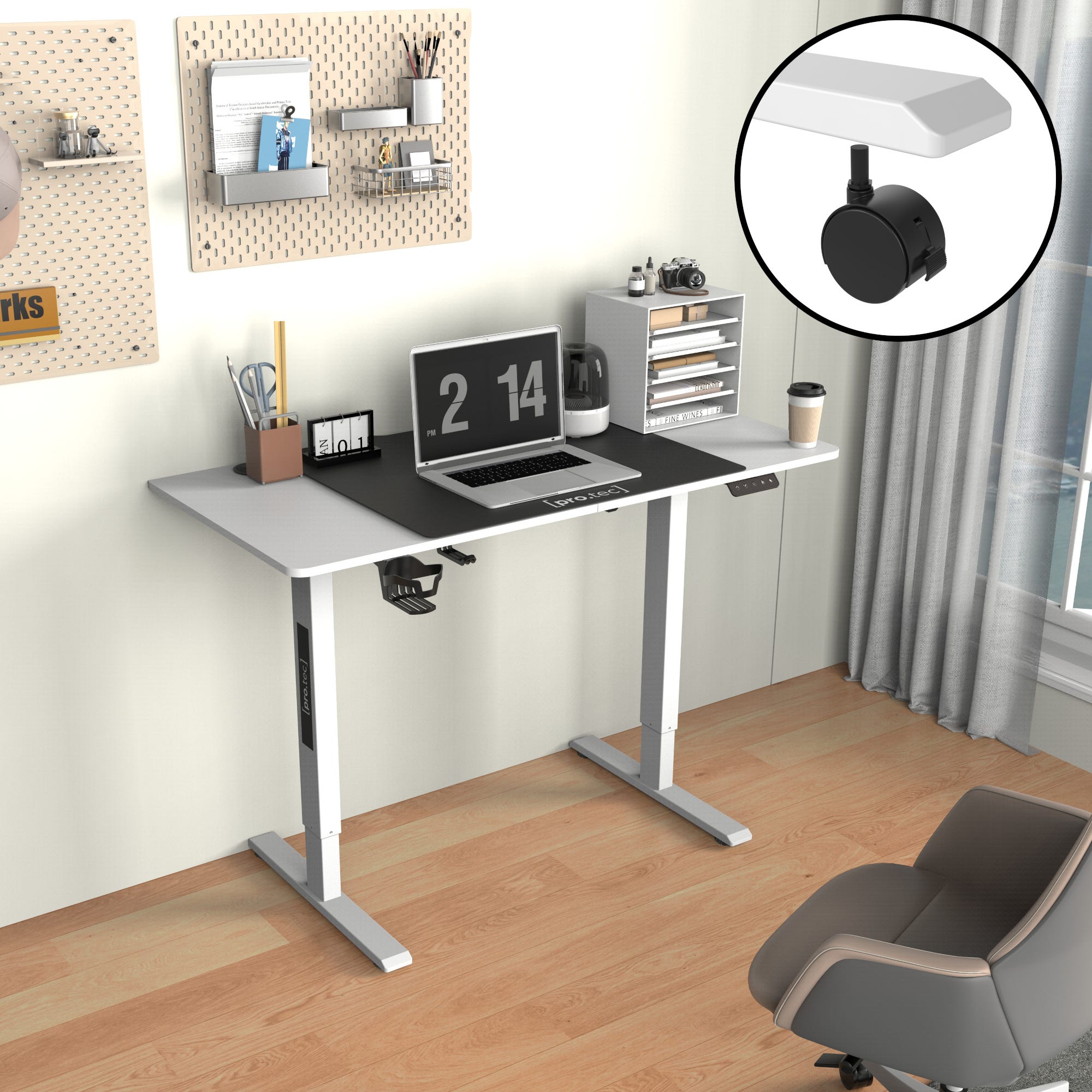 Bureau électrique réglable en hauteur table d'angle 140 x 160 cm Bureau électrique réglable en hauteur table d'angle 140 x 160 cm