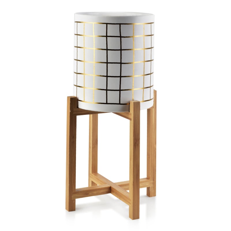 Doniczka ceramiczna MONDEX AVA 20x20x23 cm biała 1 szt