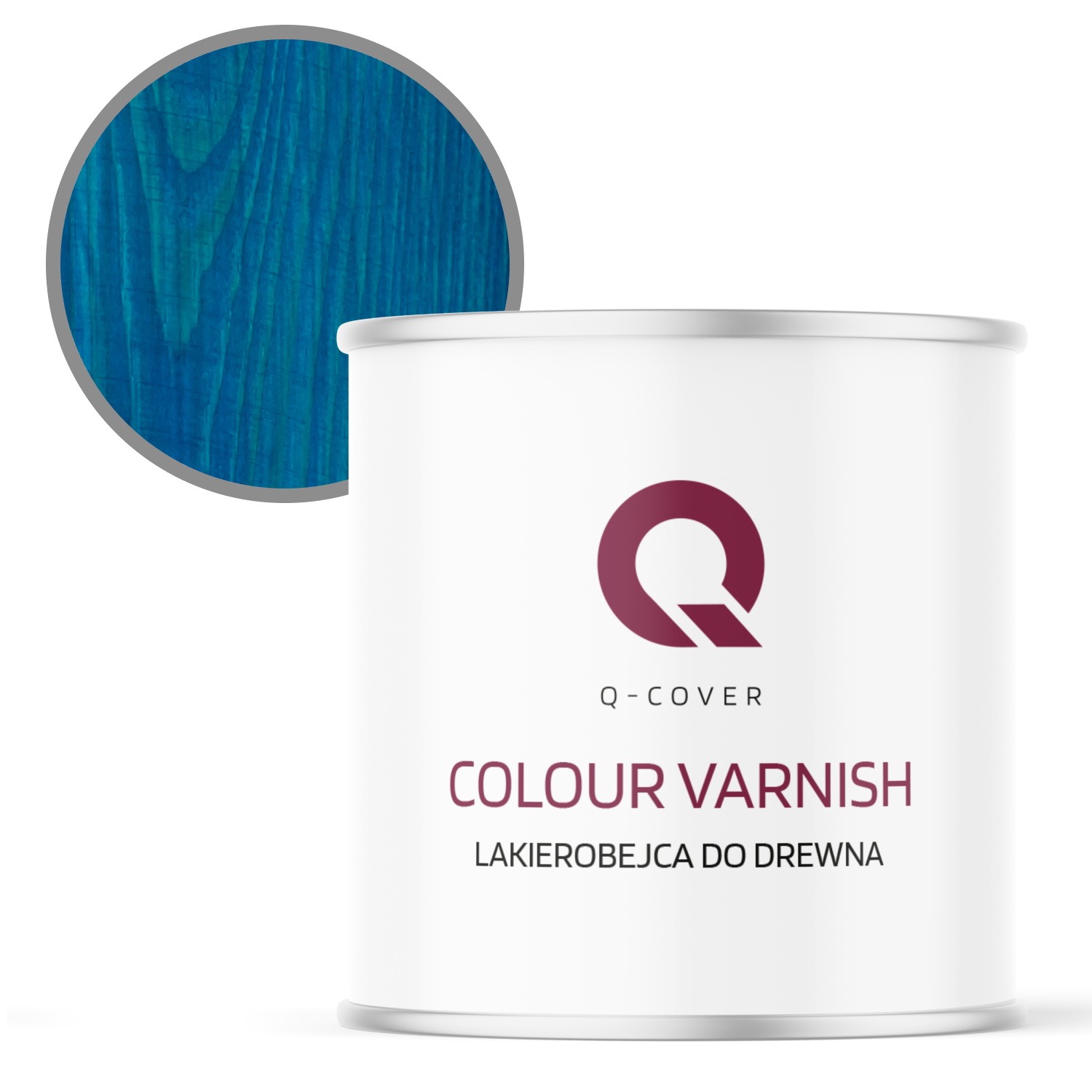Lakierobejca do Drewna 3w1 Q-Cover Niebieski Półmat 2.5L