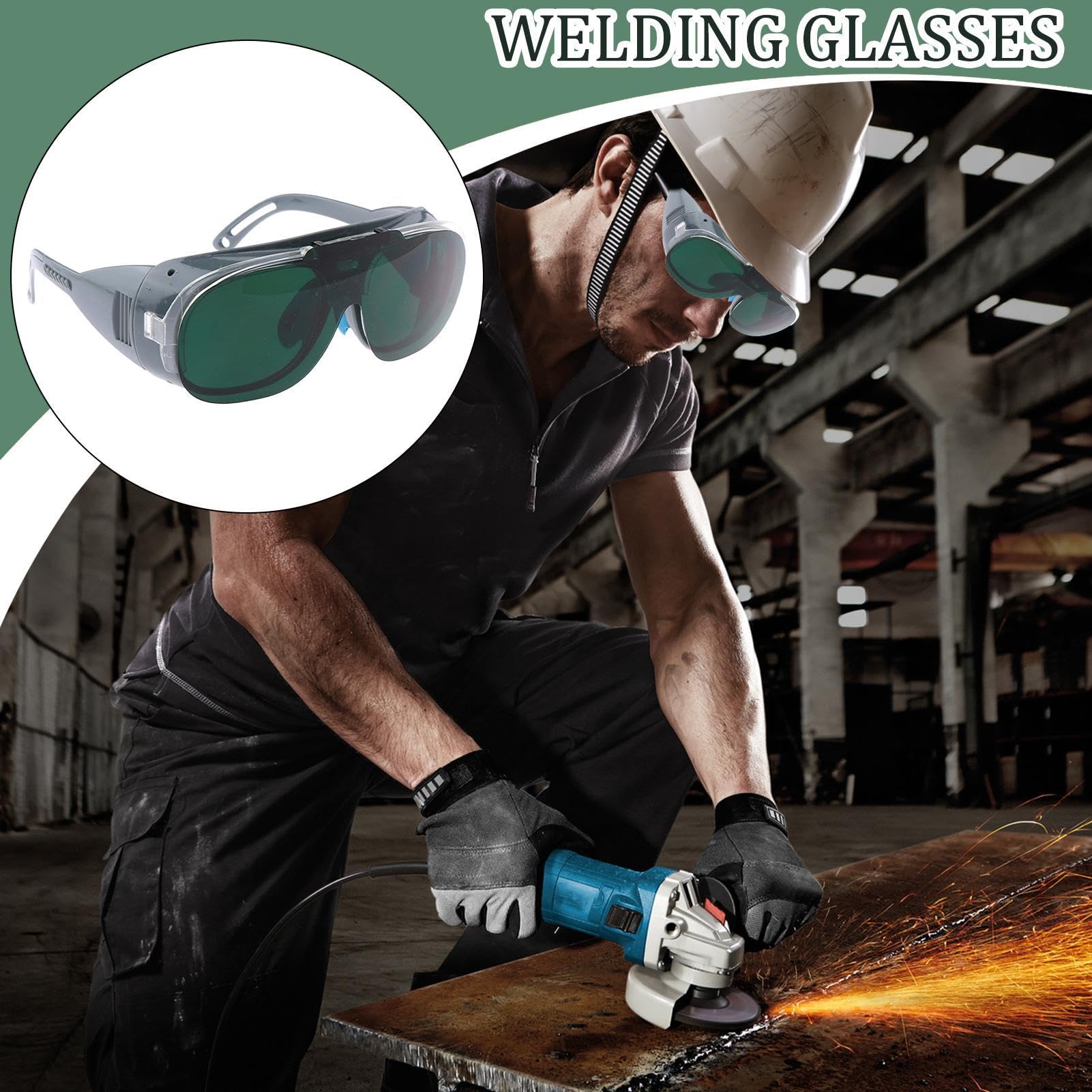 Lunettes de protection soudage brasage lunettes de sécurité anti-reflet lentille d'arc enveloppantes pour travail du métal - 5