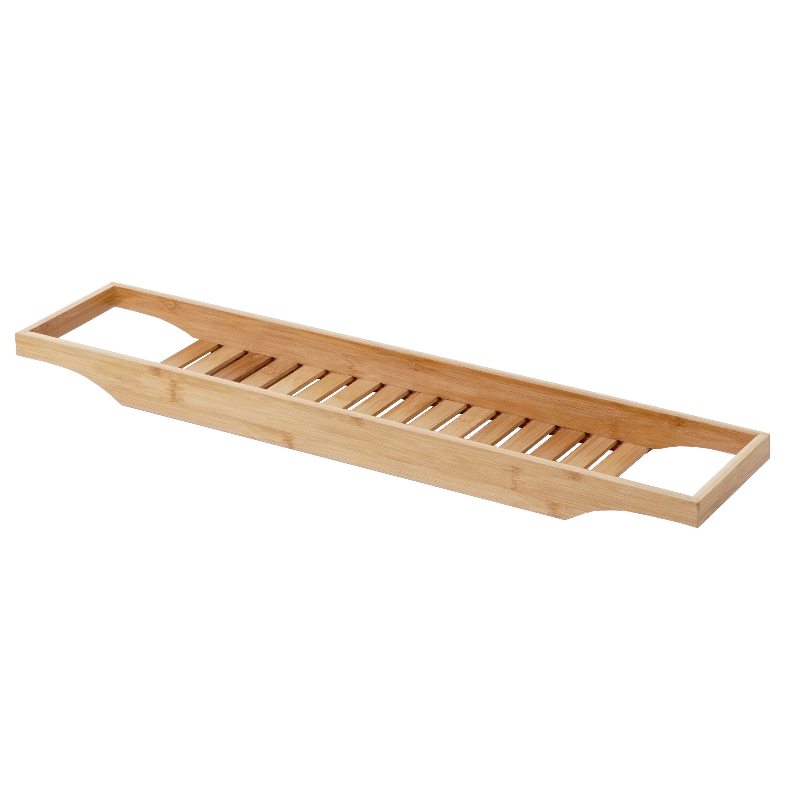 Półka na wannę HWC-B73, półka na wannę półka na wannę półka na wannę półka na wannę półka na wannę, bambus 5x67x15cm