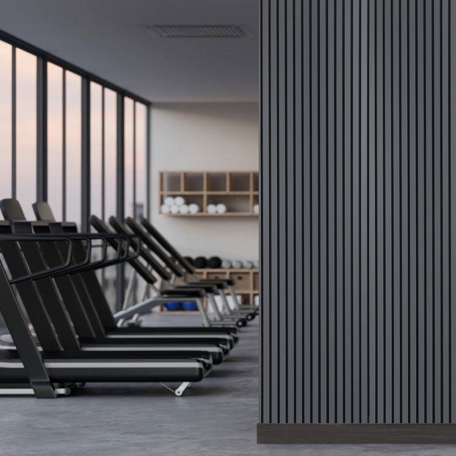 Lote de 2 Paneles Acústicos para Pared MDF de Madera 120x60x2.1cm - Panel MDF Chapa de Madera Gris - 7