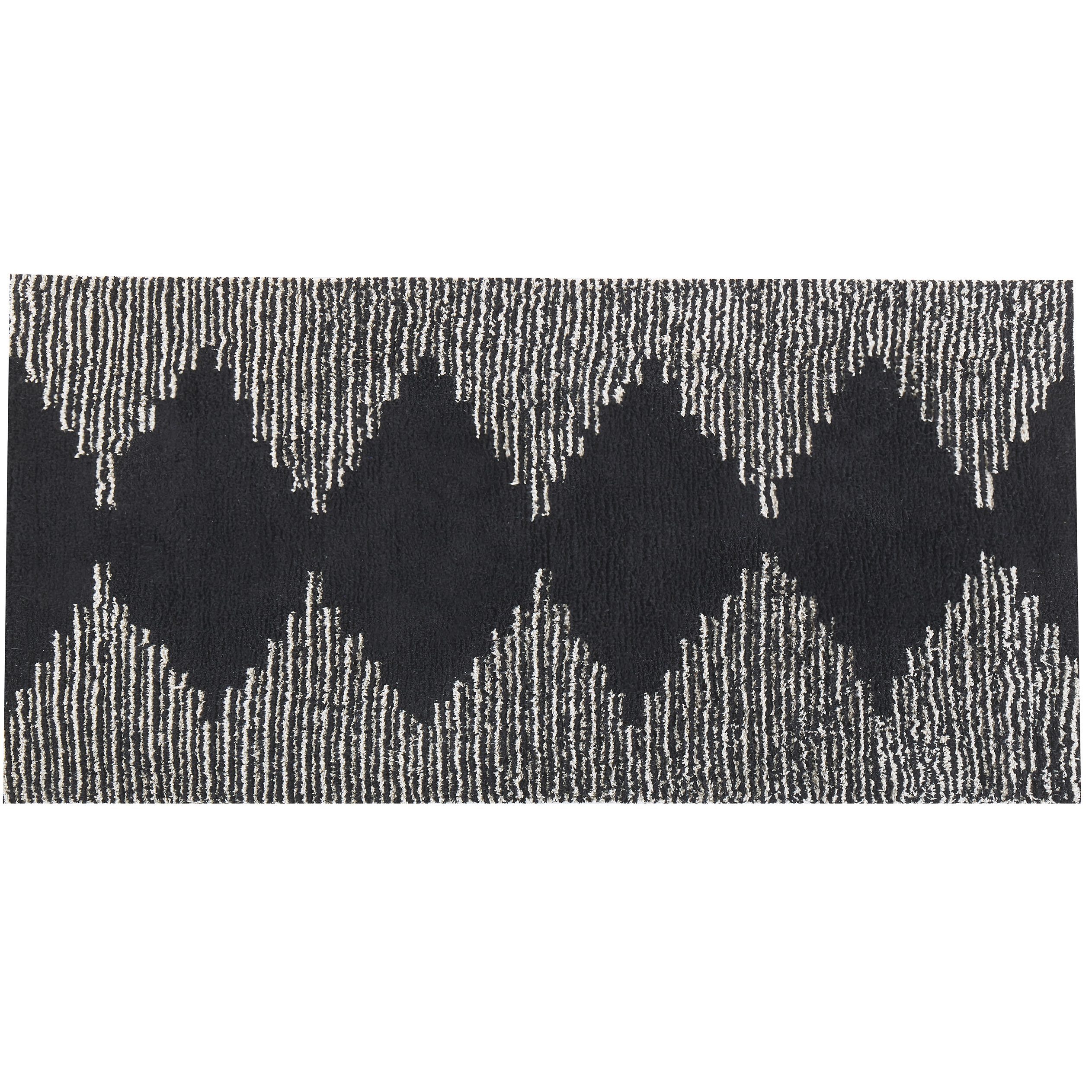 Covor BATHINDA Negru/Alb 80 x 150 cm Bumbac