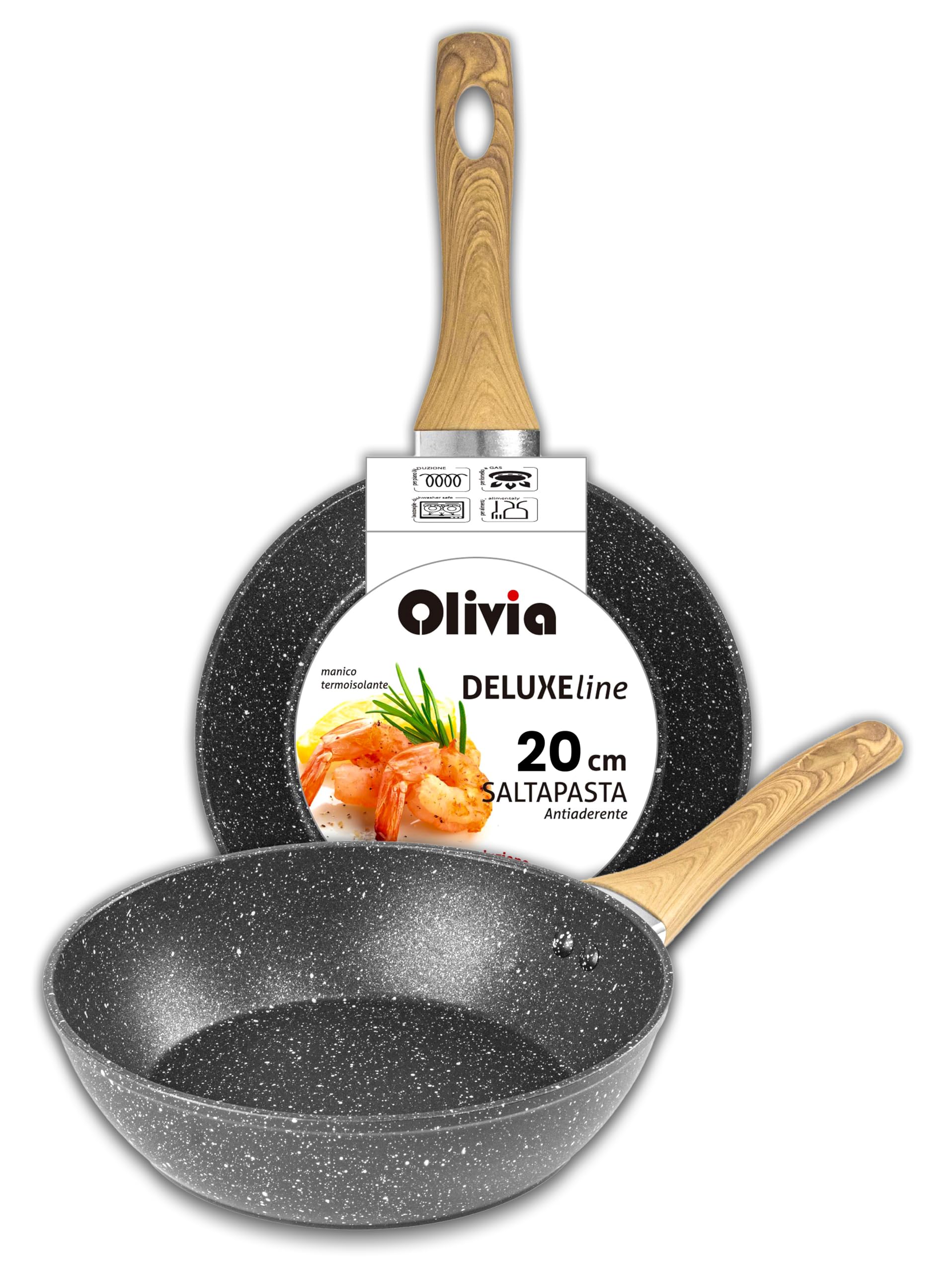 Padella Antiaderente IPEA 20 Cm Per Pasta E Fritture - Per Induzione E Gas, In Alluminio - Foto 9