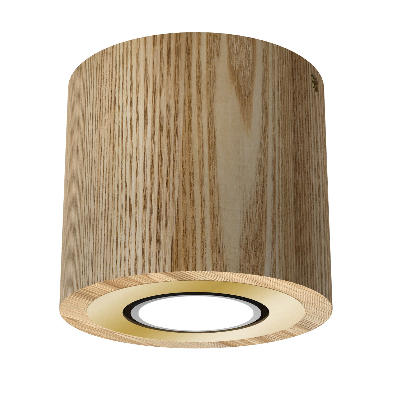 Lampa wisząca Downlight wood jasne drewno-złota 1 x GU10 x 8W wym: 9 x 10 x 10 cm Luminex