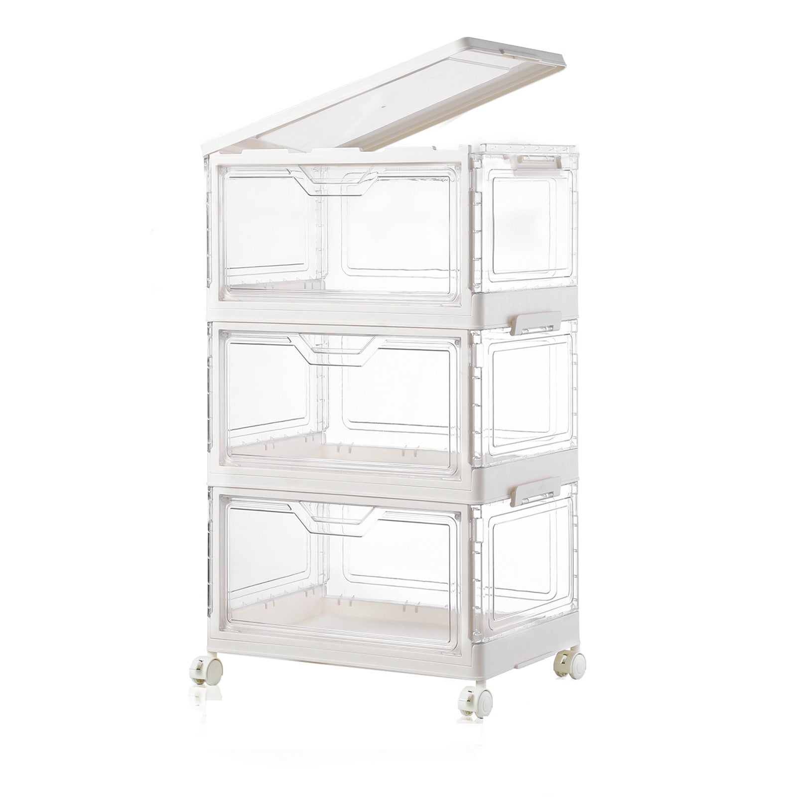 MINICLOSS 3 tiroirs de rangement transparents empilables, Bacs ...