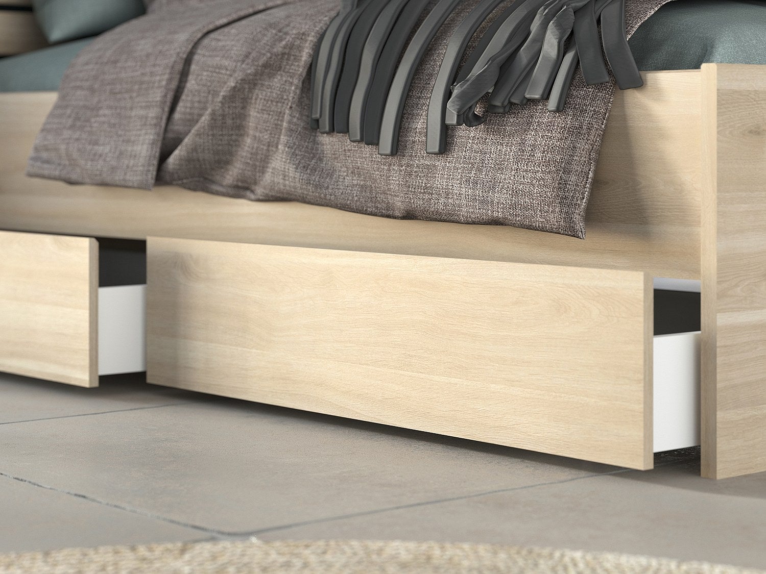 Lit avec tiroirs de rangement en option Palmyre-160 x 200 cm- - 6