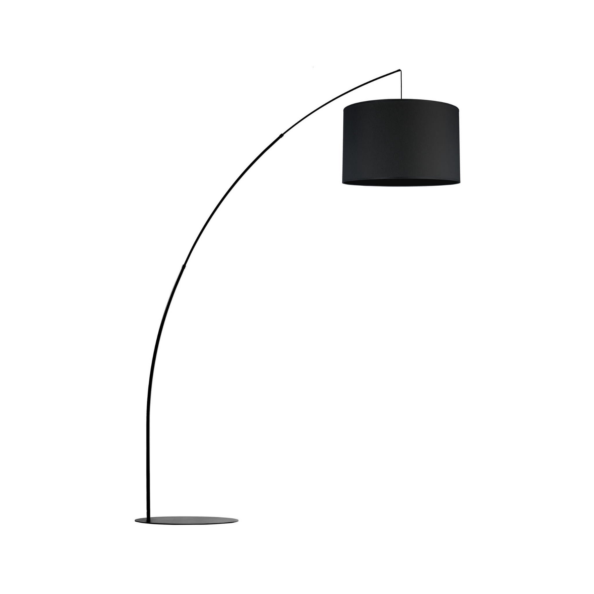 Lampa podłogowa stojąca Moby czarna 1xE27x15W wym: 245 x 60 x 190 cm tkanina TK Lighting