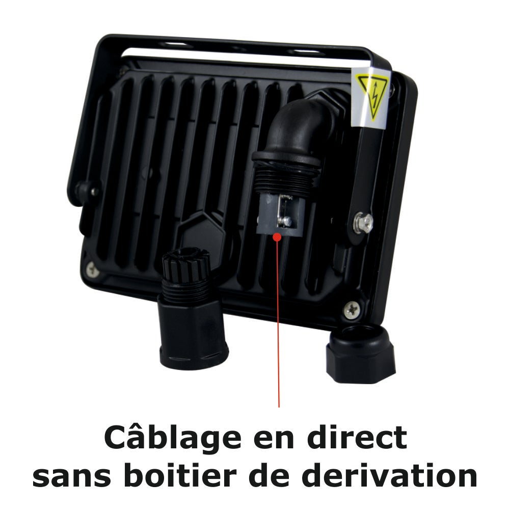 Lot de 5 projecteurs LED 10W 850 LM 4000K IP65 connexion en direct - garantie 5 ans - 2