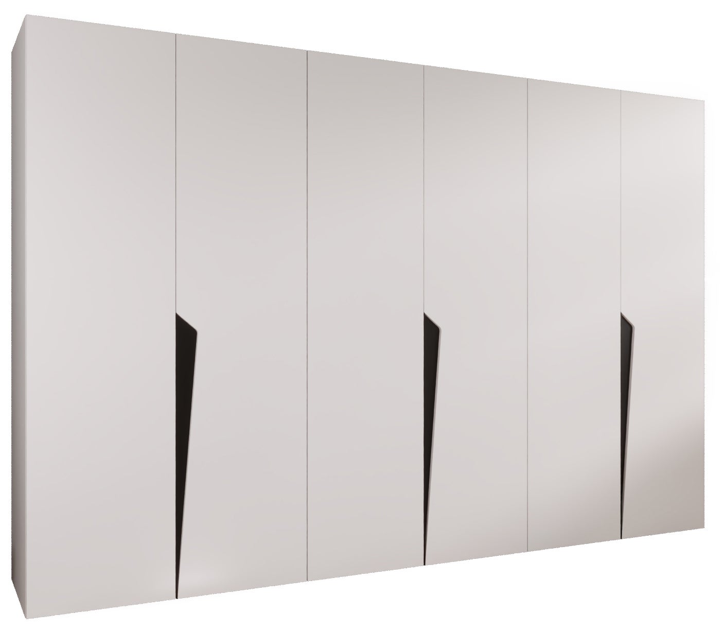 Szafa uchylna otwierana Piano 1 300 (100x3) x 52 x 202 cm biały + u. Czarny Abiks Meble