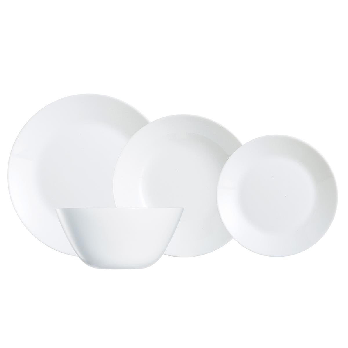 Set Piatti Fondi Arcopal Zelie - 12 Pezzi In Vetro Opale, 20 Cm, Bianco, Resistente Per Lavastoviglie - Foto 8