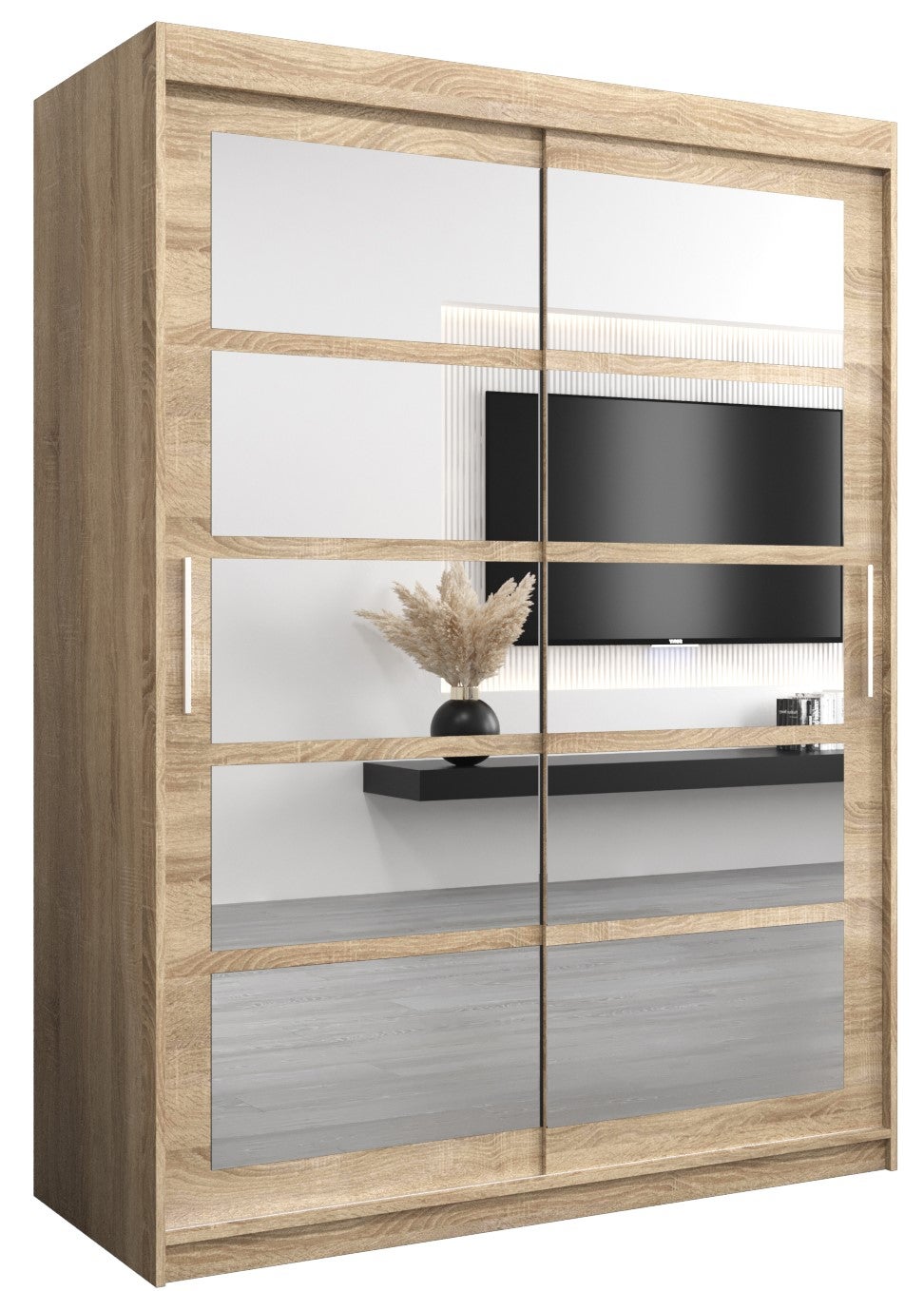 Szafa przesuwna garderoba ROMA 2 150 x 62 x 200 cm Sonoma - Abiks Meble