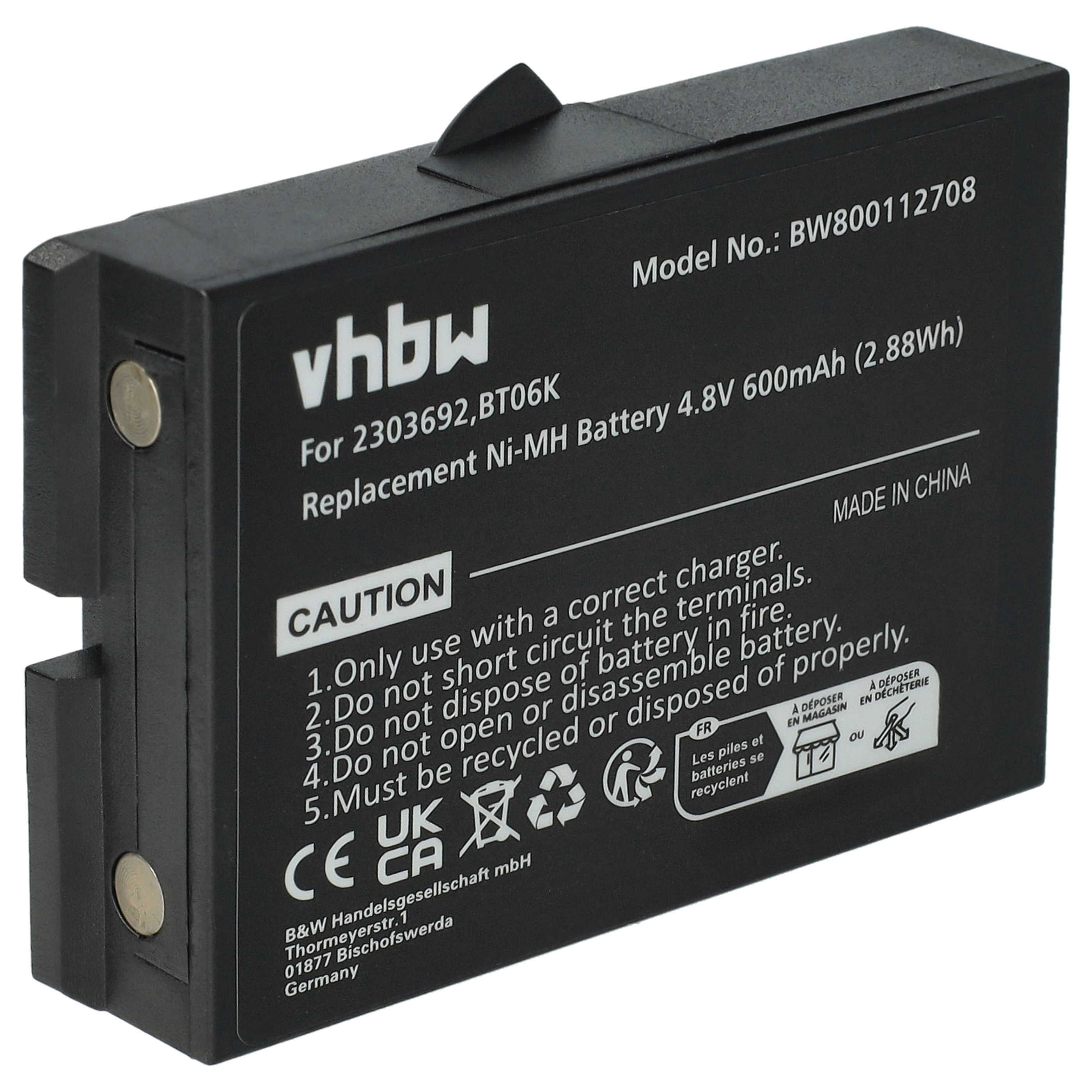 Batterie Remplacement Vhbw 2200mAh 3.6V NiMH Pour Hetronic 900, 68300900, 68300600, HE900 - Télécommande Industrielle