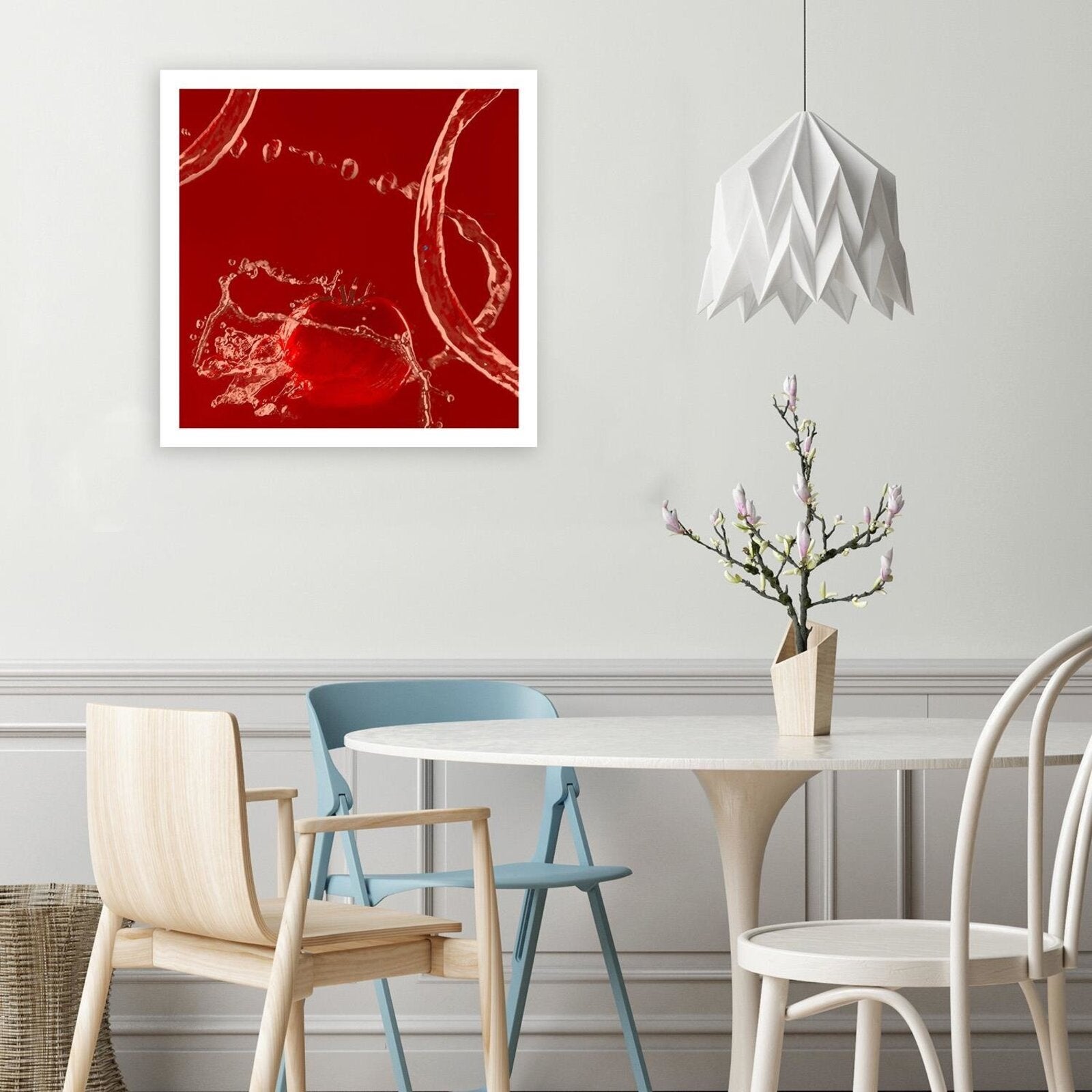 Tableau eau de tomate bois - 50 x 50 cm - 3