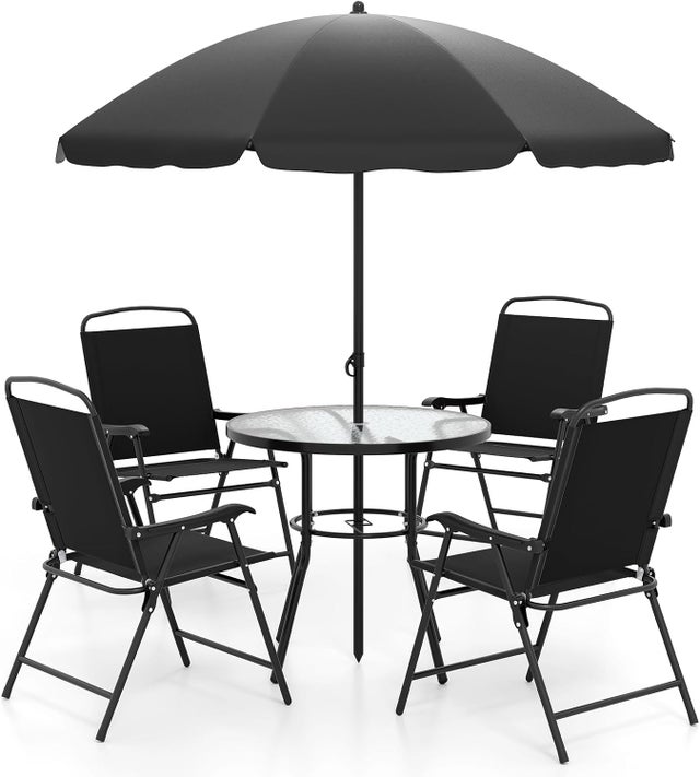 Accessoire De Parasol à Suspendre Sur Le Côté - Réglable - Acier Peint Noir Antirouille - Pour Terrasse, Balcon