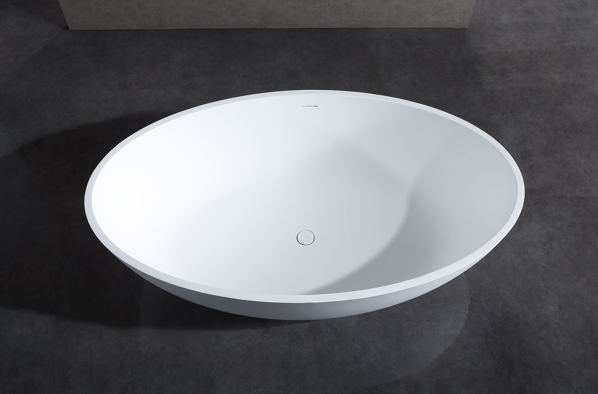 BERNSTEIN - Baignoire îlot en fonte minérale RELAX - blanc - 176x103cm - 2