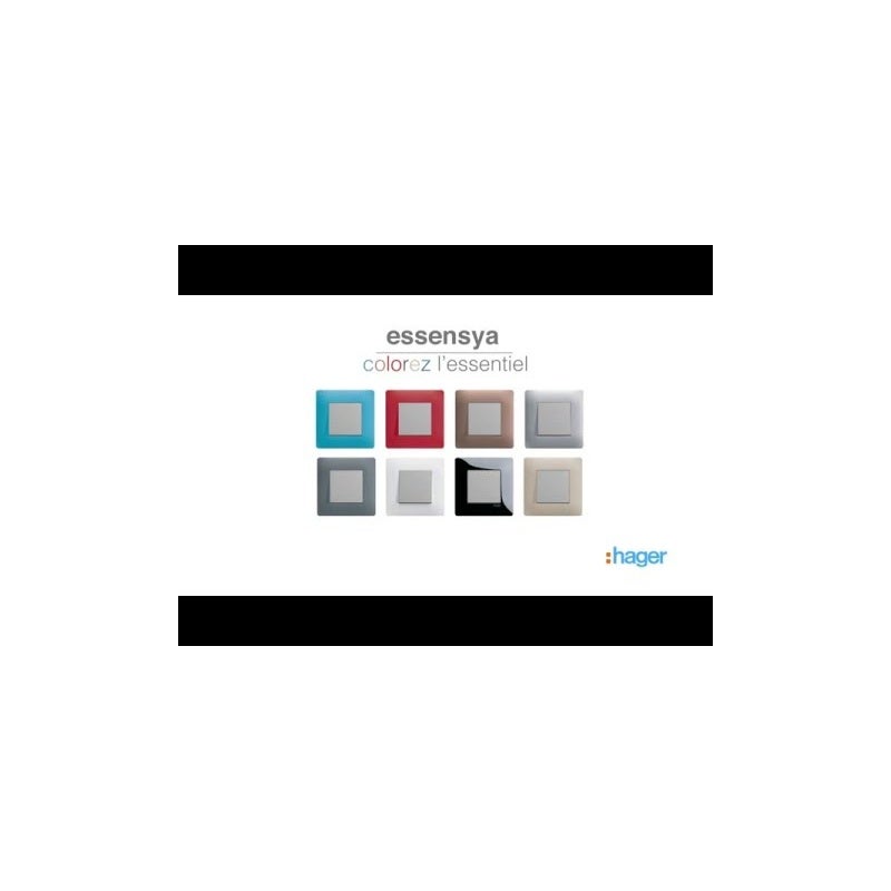 Prise De Courant Double 16A Avec Terre Essensya Pure - HAGER WE122