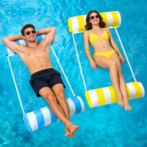 Flamingueo Bouee Piscine - Matelas Piscine, Bouee Piscine Adulte, Matelas de Plage, Accessoires Piscine, Bouée, Tanning Pool (204 x 204 x 52 cm
