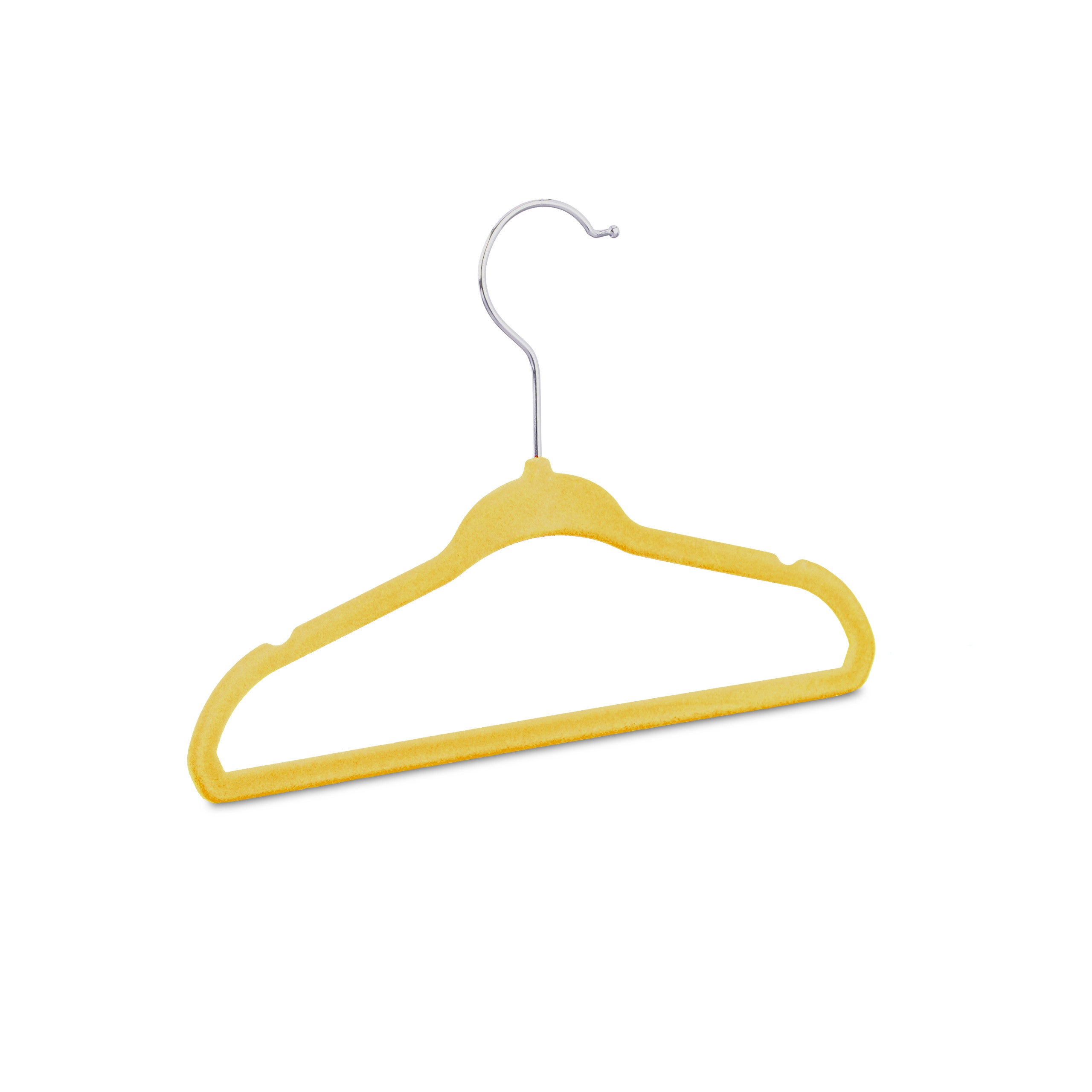 100 x Cintres enfants antidérapant vêtements bébé enfant velours, crochet 360°, jaune, 18 x 28 x 0,5 cm, Relaxdays - 8