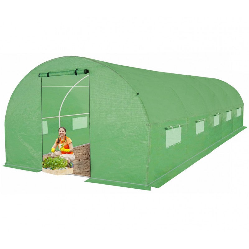 Tunel ogrodowy 4iQ Group 3x8m Zielony Folia UV 25mm