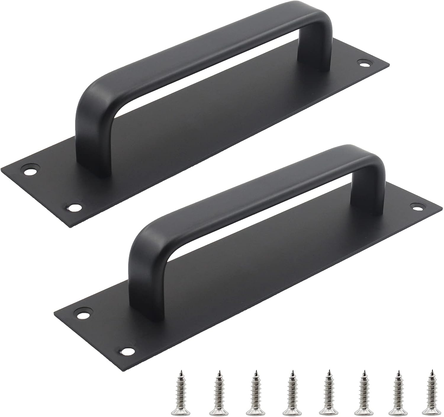 Zestaw 2 uchwytów do drzwi przesuwnych ze stopu aluminium do drzwi przeciwpożarowych, uchwyty do drzwi szafek, 20cmx4cm, kolor czarny