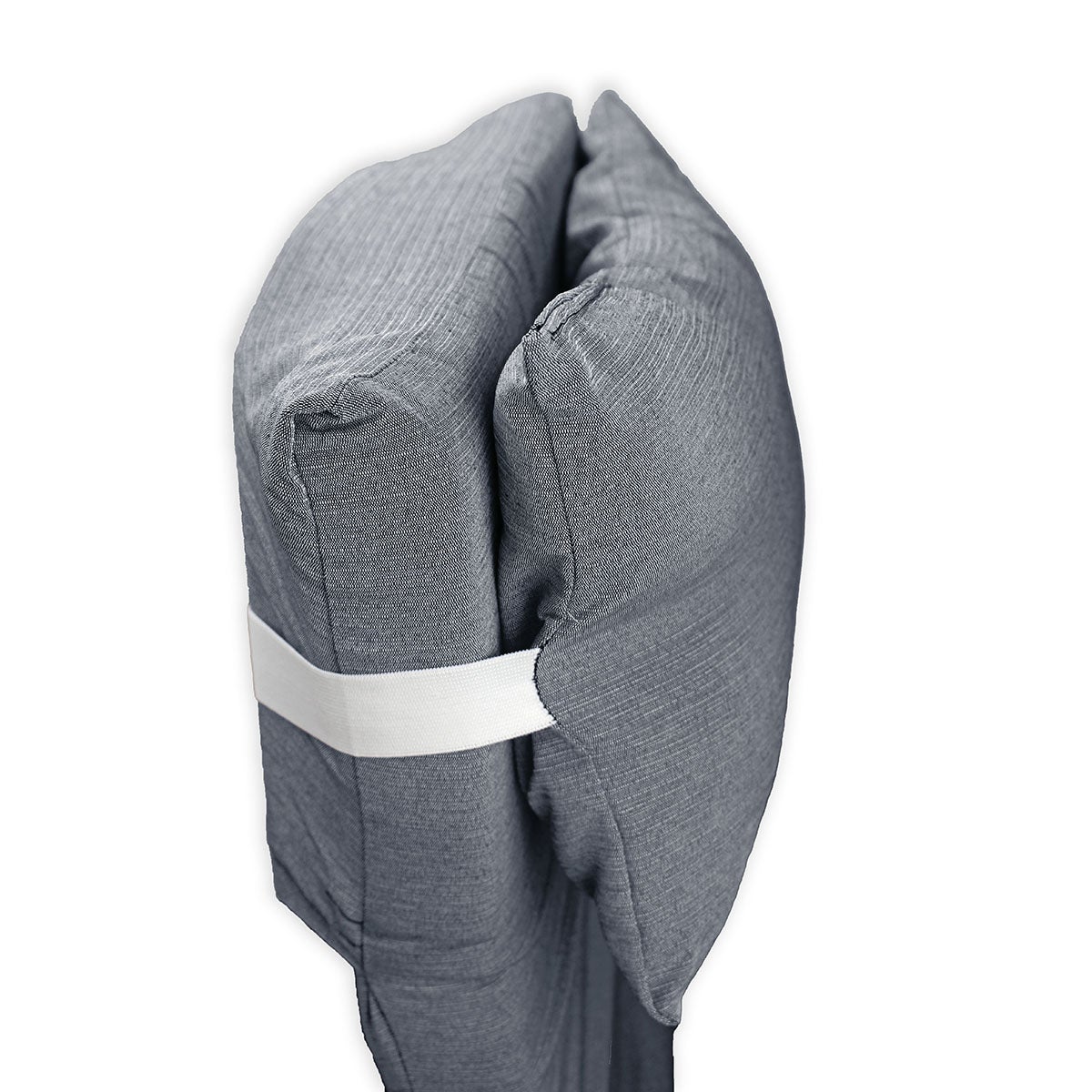Colchón Desenfundable para Tumbona con Cojín 180x60x6 cm Gris Oscuro Acomoda Textil. - 2