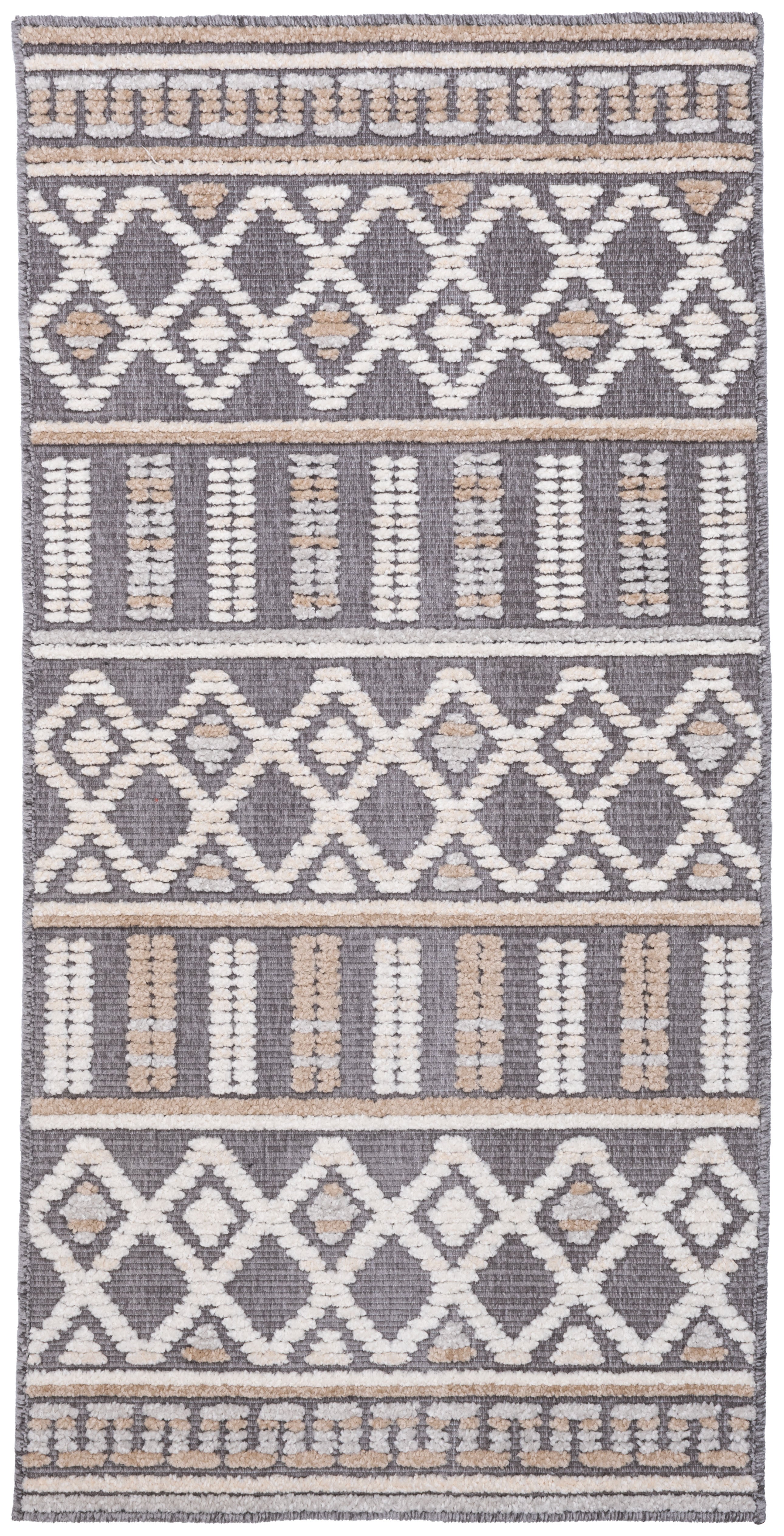 Chodnik Multidecor Nepal 80 x 230 cm geometria antracyt 1 szt.