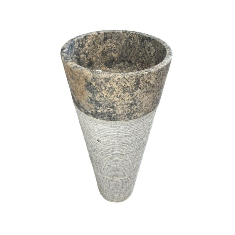 Vasque sur pied en pierre naturelle Travertin Silver layée | Leroy Merlin