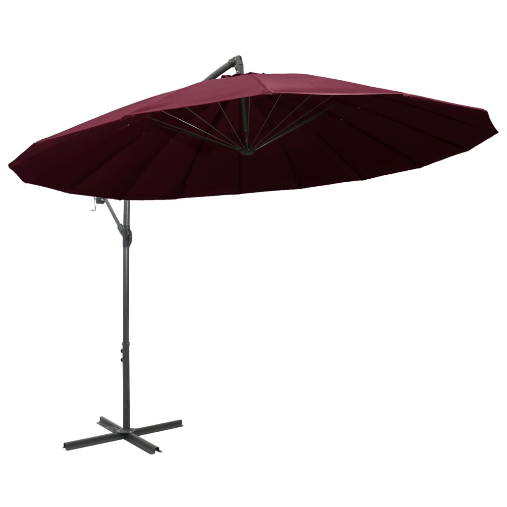 Parasol suspendu Bordeaux 3 m Mât en aluminium - 3