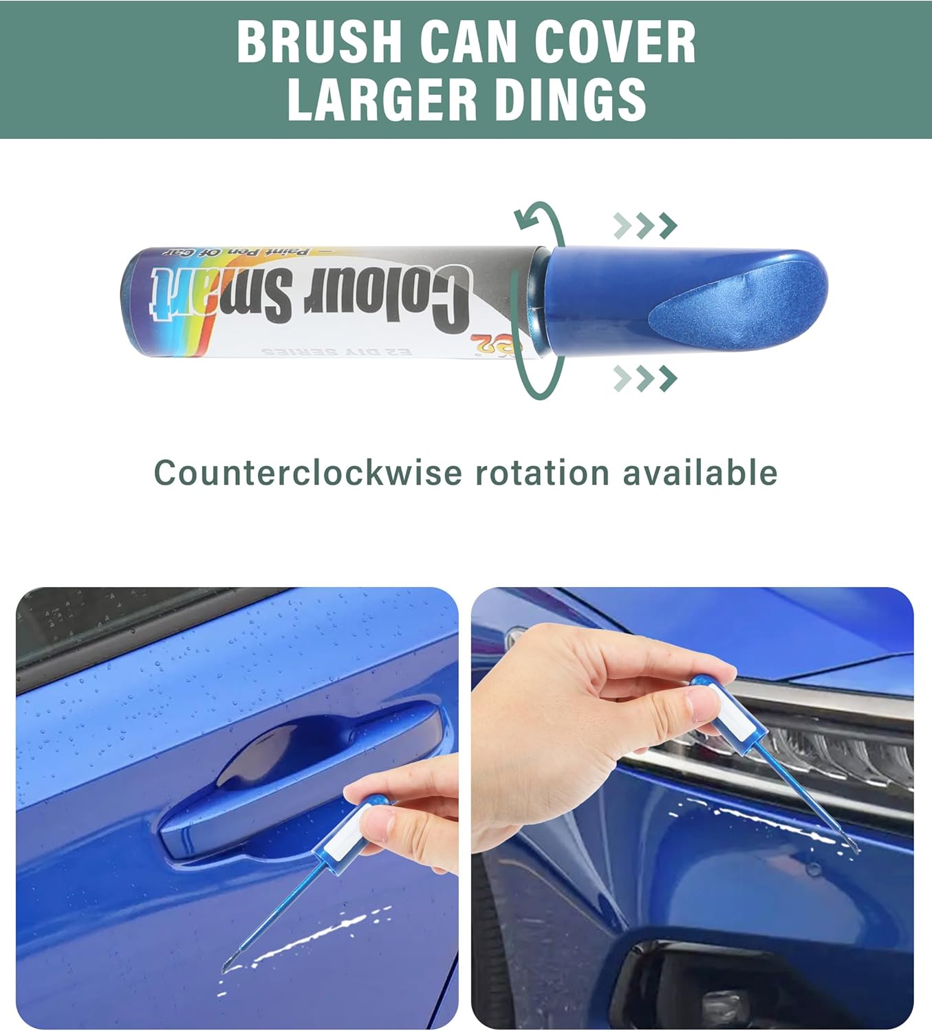 Stylo retouche peinture voiture (bleu), anti-rayure pour carrosserie auto/moto, réparation rayures, stylo peinture carrosserie pratique - 3
