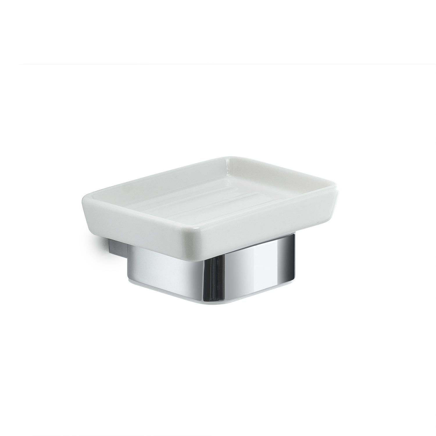 Gedy Seifenschale 'Porte Savon Chrome Felce' – Chromfarben Mit Satiniertem Glas, Wandmontage
