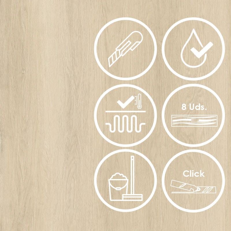 Arquiservi | Rodapié poliestileno PVC Roble Imperial. 10 Tiras 2200x80x15 (22ML) Fácil Instalación, Resistente al agua y la húmedad. - 5