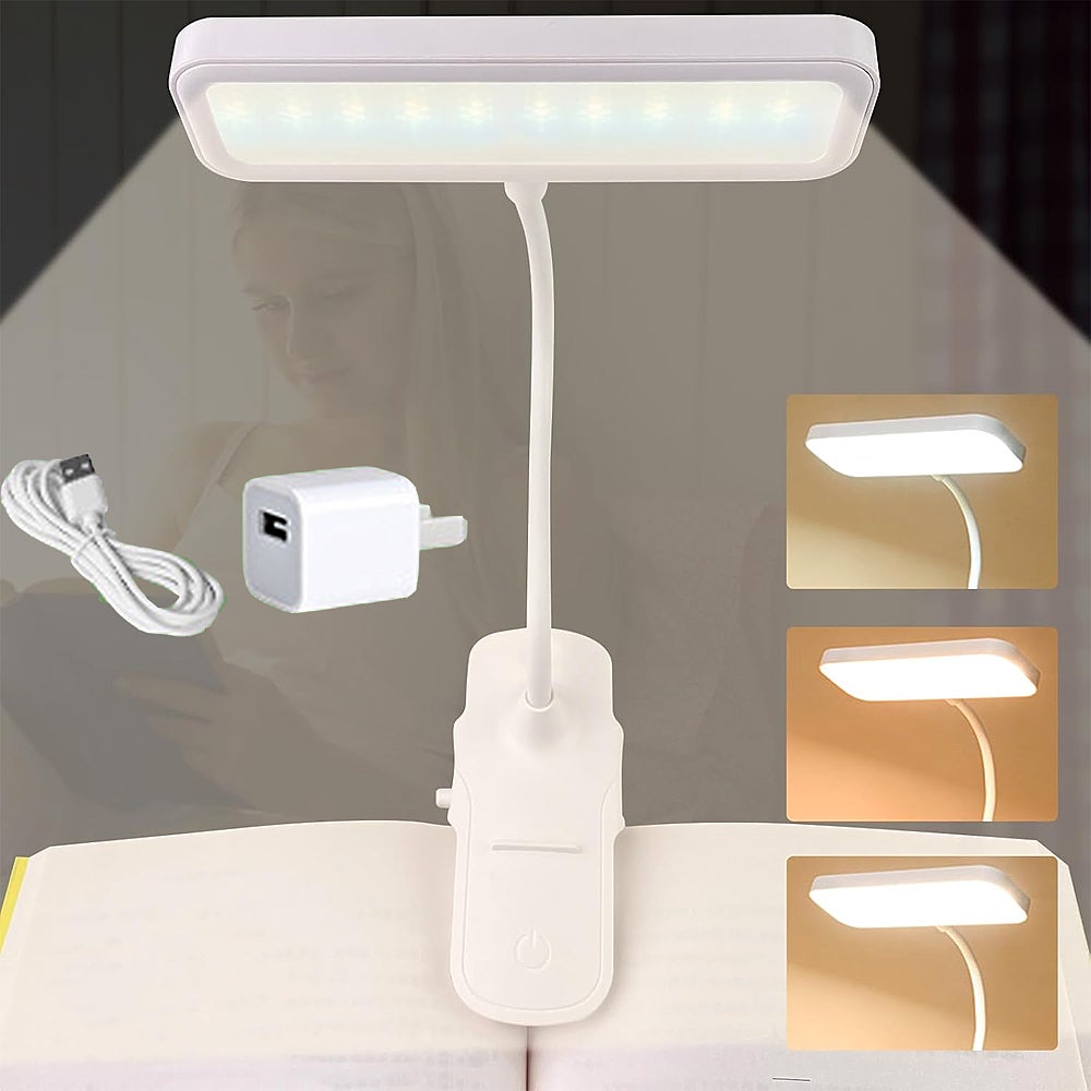 Lampe De Lecture LED Portable Avec Clip, Pour Livre Ou Couverture, Sans Marque