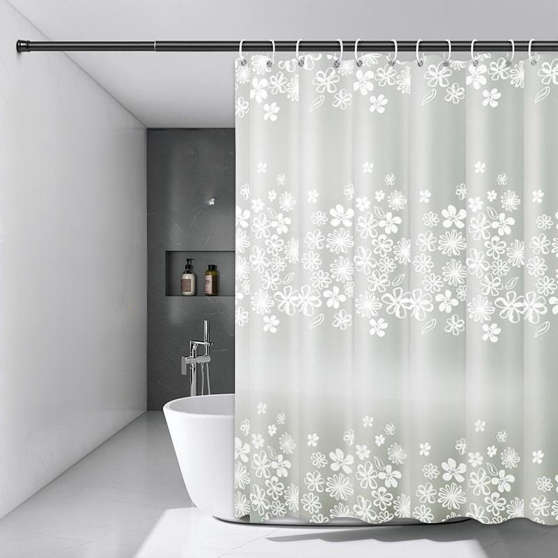 Lush Décor Serena Rüschen-Duschvorhang, 183 x 183 cm, Weiß - Blumen