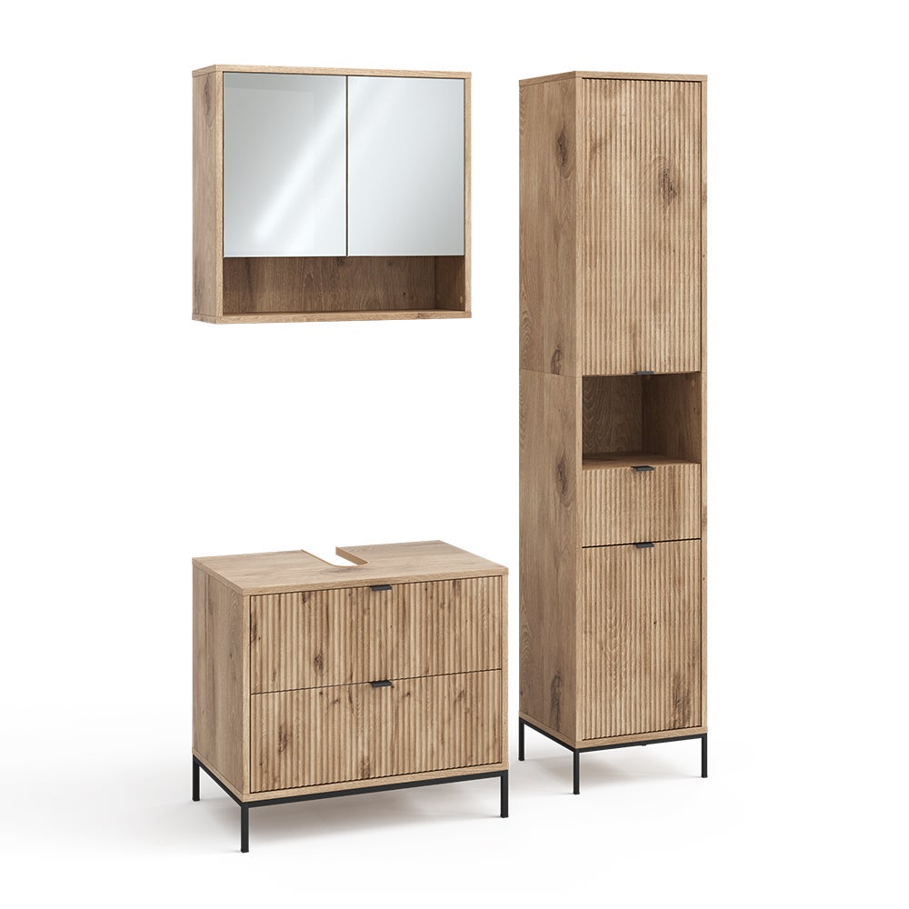 Vicco Zestaw mebli łazienkowych Eliza, Viking Oak, 3 części