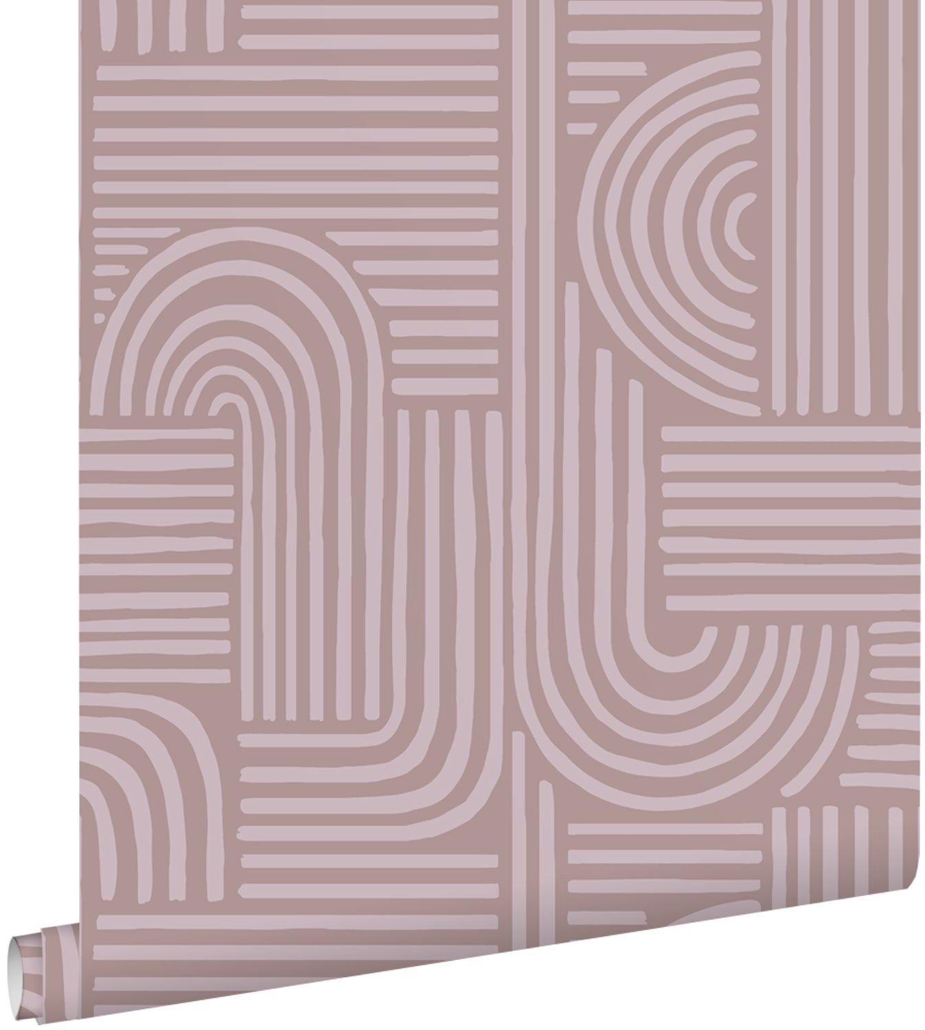 Tapeta graficzny motyw 3D jasnego fioletu mauve - 50 x 900 cm - ESTAHOME