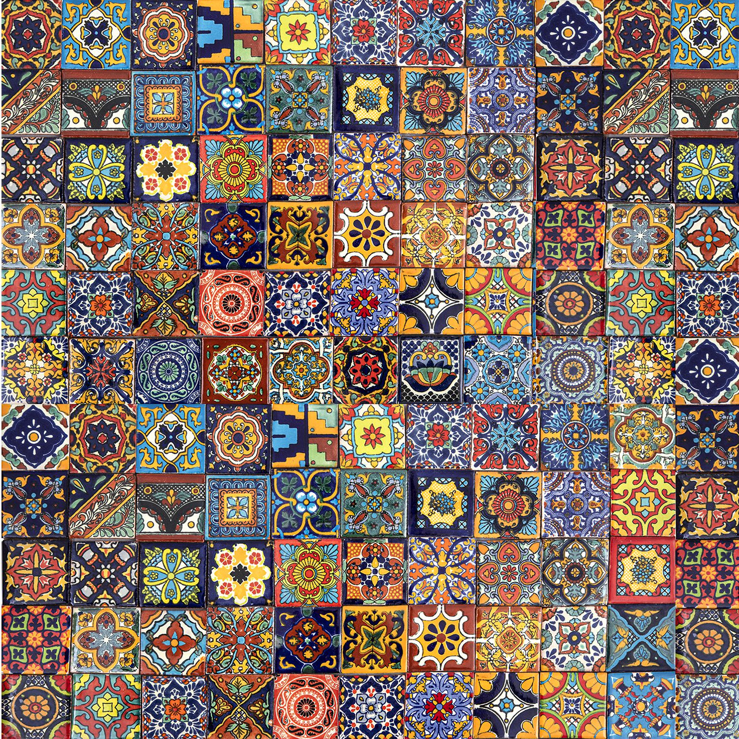 Carreaux De Mexicains En Céramique Pablo 10.5 X 10.5 Cm - 30 Carreaux Decoratifs Mexicains En Ceramique Pour Salle De Bain Douche Escaliers 94484247