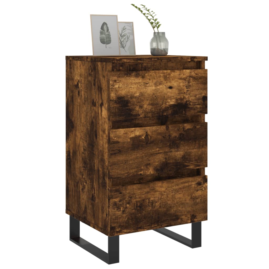 Maison Exclusive - Tables de chevet 2 pcs chêne fumé 40x35x69 cm bois ingénierie - 3