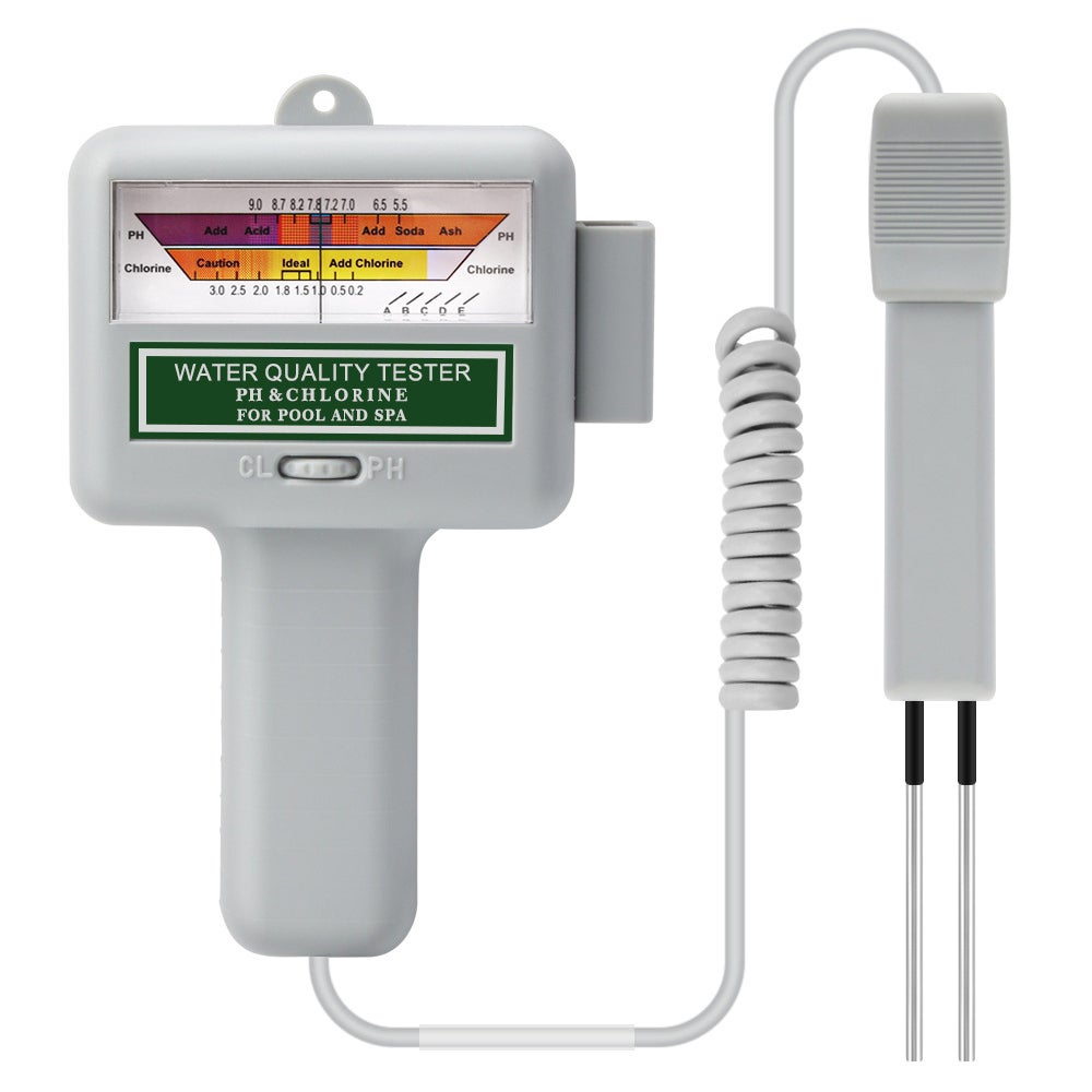 Tester wody z sondą - pH i chlor - Cyfrowy miernik pH do wody - Do wody pitnej, stawów rybnych, basenów i akwariów